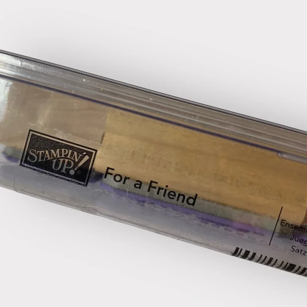 Stampin' Up FOR A FRIEND Mounted Wood Stamp Set RETIRED 2005